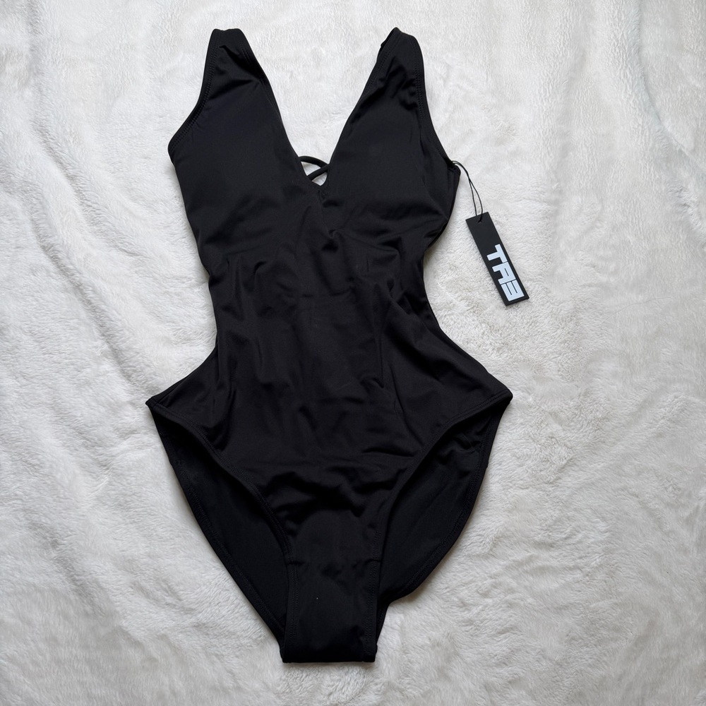 TA3 Plungey One Piece Swimsuit Black XS Regular/Long A–K